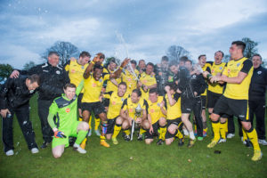 Photographer Ian Georgeson, 07921 567360 Ferrari Packaging Scottish Lowland Football League Champions 2015-2016 Whitehill Welfare Vs Edinburgh City