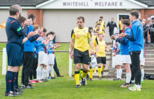 Whitehill provided a guard of honour before the game